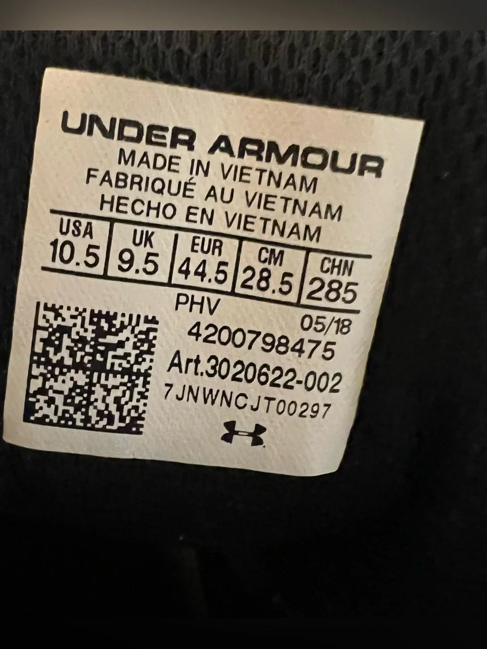Under Armour Mens Lockdown 3 Black Basketball Athletic Shoes Sneakers Size 10.5